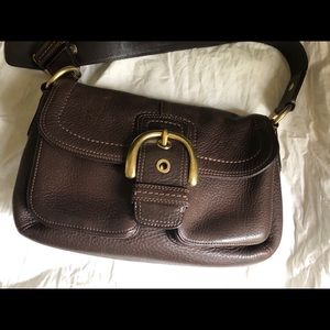 Vintage Coach Brown Pebbled Bag